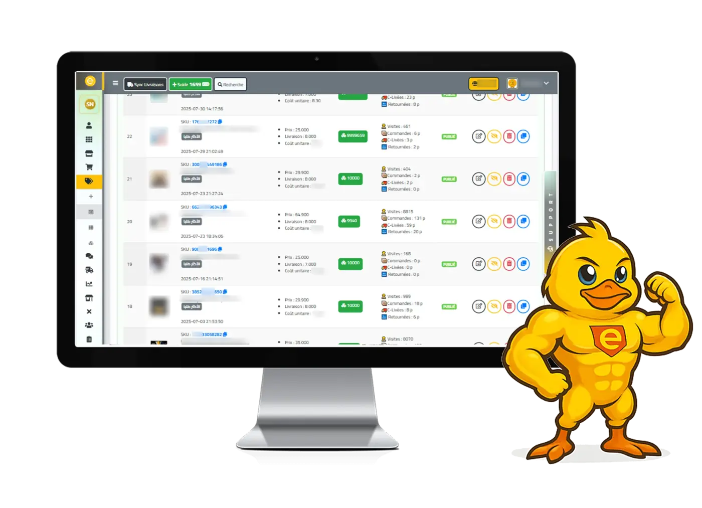 إدارة الطلبات والمدفوعات على الهاتف مع e-Tijara PRO
