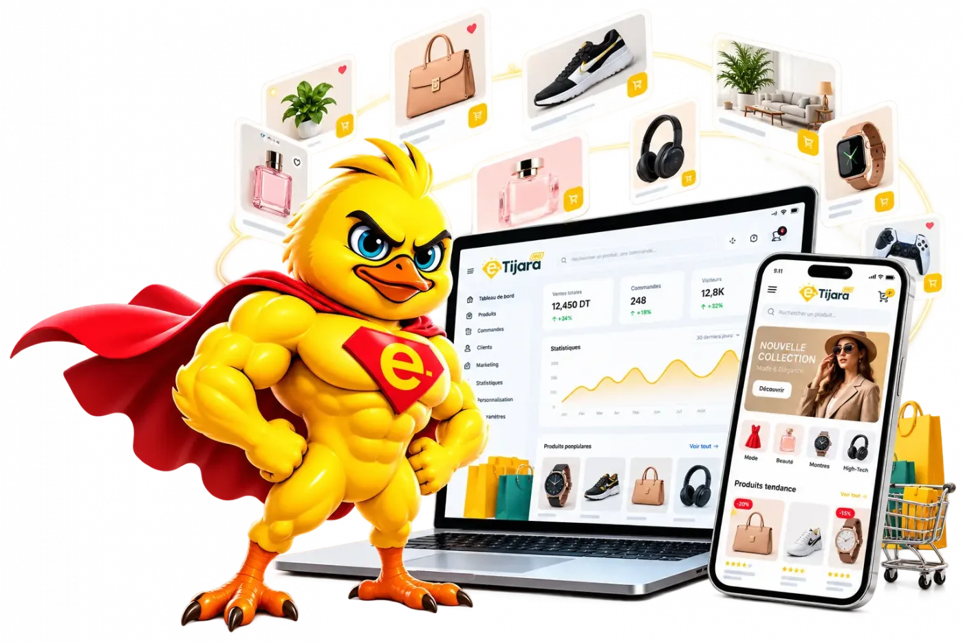 إدارة المنتجات والطلبات في متجر إلكتروني مع e-Tijara PRO